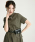 Asymmetric Button Minimal Dress